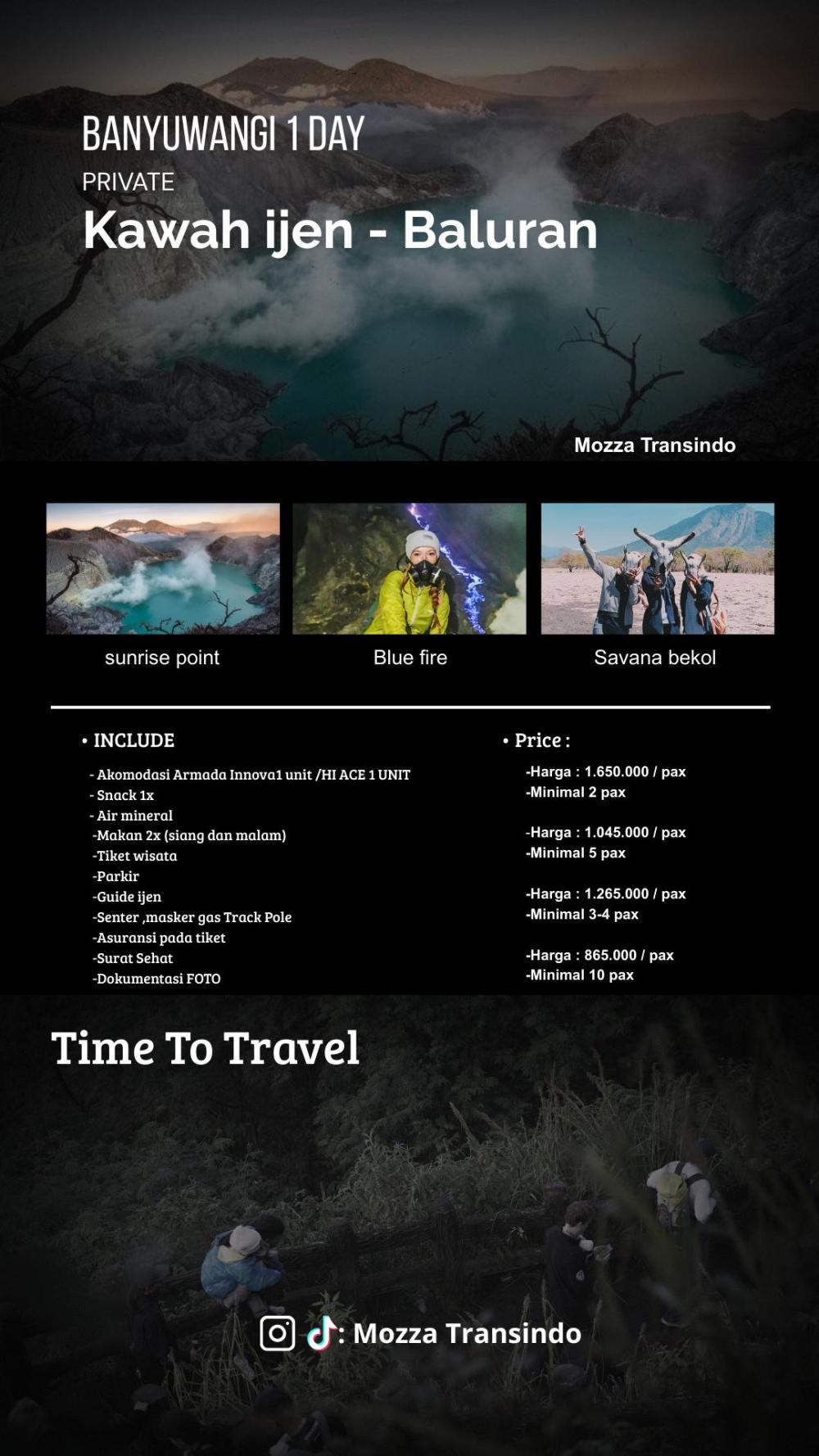 Poster Kawah Ijen - Baluran